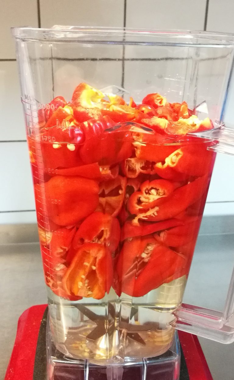 chilis vermahlen